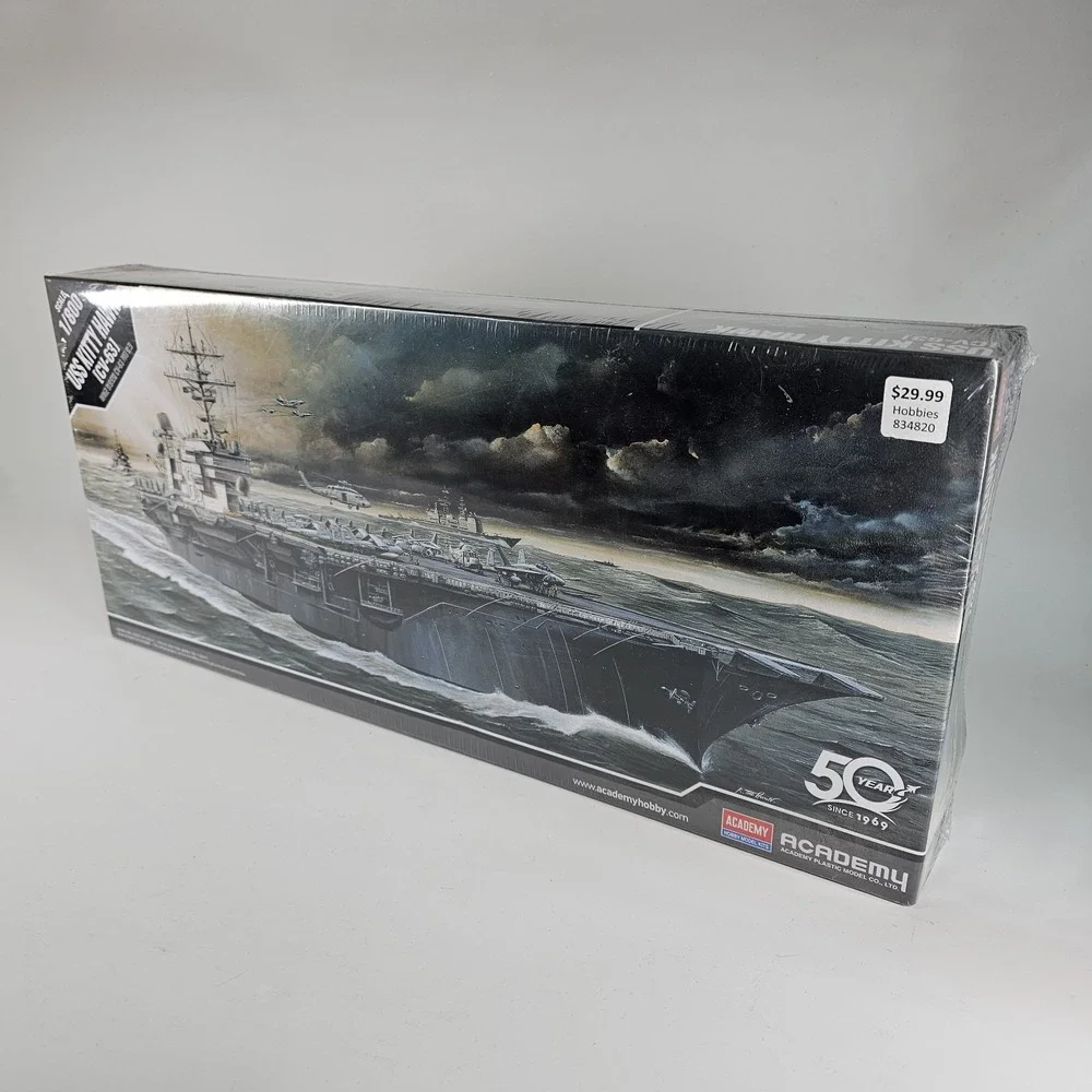 Academy CV-63 USS Kitty Hawk Hobby Model Kit 1/800 scale Ship Carrier New Sealed